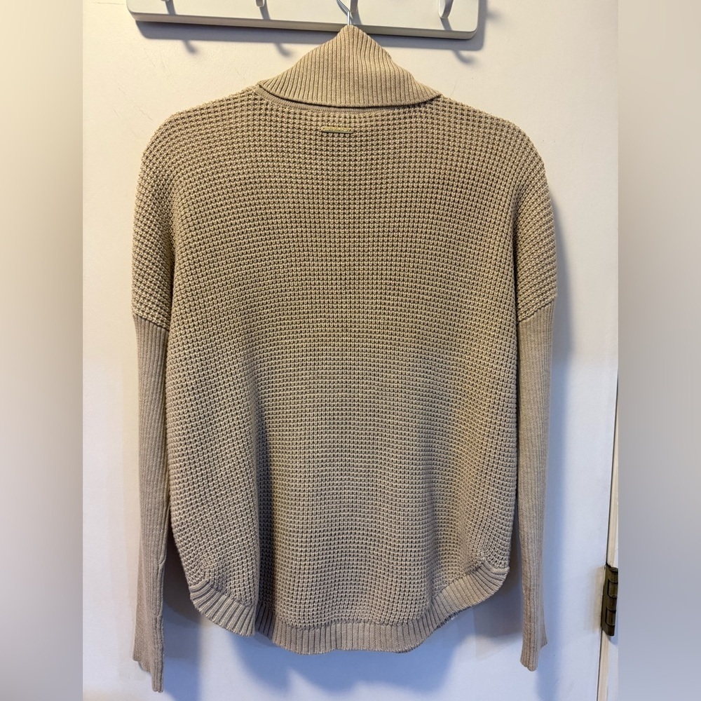 Michael Michael Kors Tan Waffle-knit Turtleneck Sweater, Size S - Picture 3 of 6